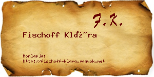 Fischoff Klára névjegykártya